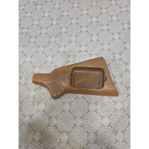 Vintage Wood Gun Stock Shaped Card Trinket Rustic Home Decor Cabin Lodge Accent